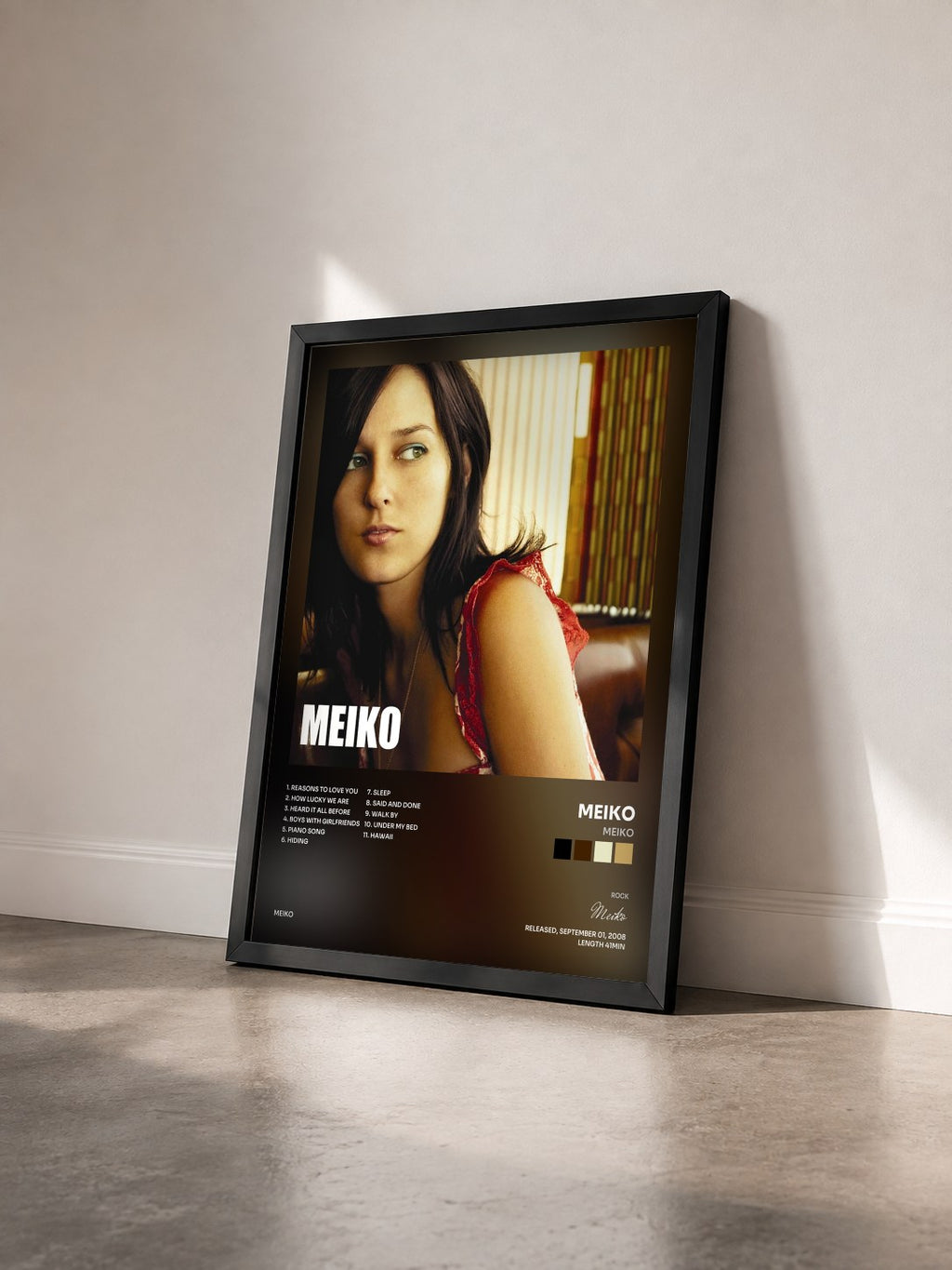 #noir Tableau de l'album Meiko de Meiko vu de trois quarts, cadre noir