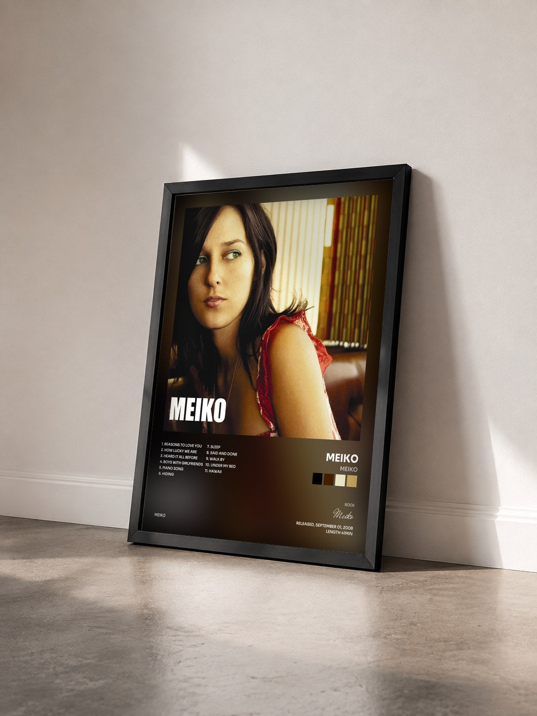 #noir Tableau de l'album Meiko de Meiko vu de trois quarts, cadre noir