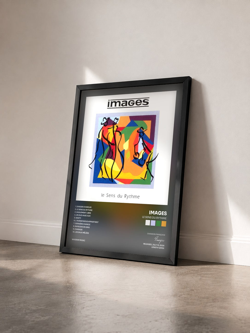 #noir Tableau de l'album Le sens du rythme de Images vu de trois quarts, cadre noir