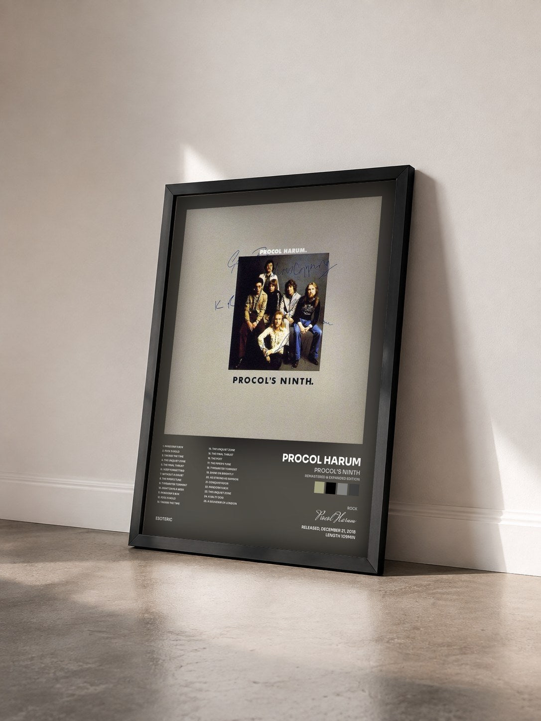 #noir Tableau de l'album Procol's Ninth (Remastered & Expanded Edition) de Procol Harum vu de trois quarts, cadre noir