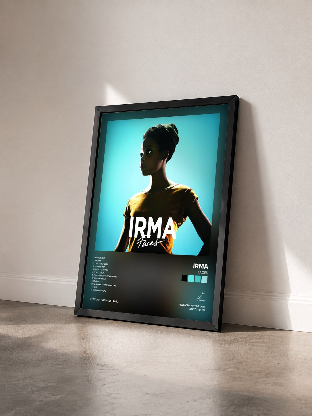 #noir Tableau de l'album Faces de Irma vu de trois quarts, cadre noir