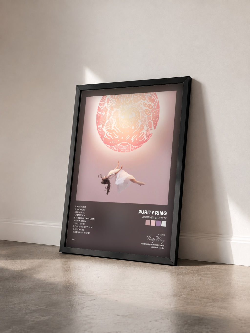 #noir Tableau de l'album another eternity de Purity Ring vu de trois quarts, cadre noir