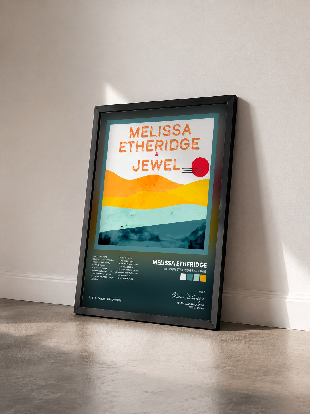 #noir Tableau de l'album Melissa Etheridge X Jewel de Melissa Etheridge vu de trois quarts, cadre noir