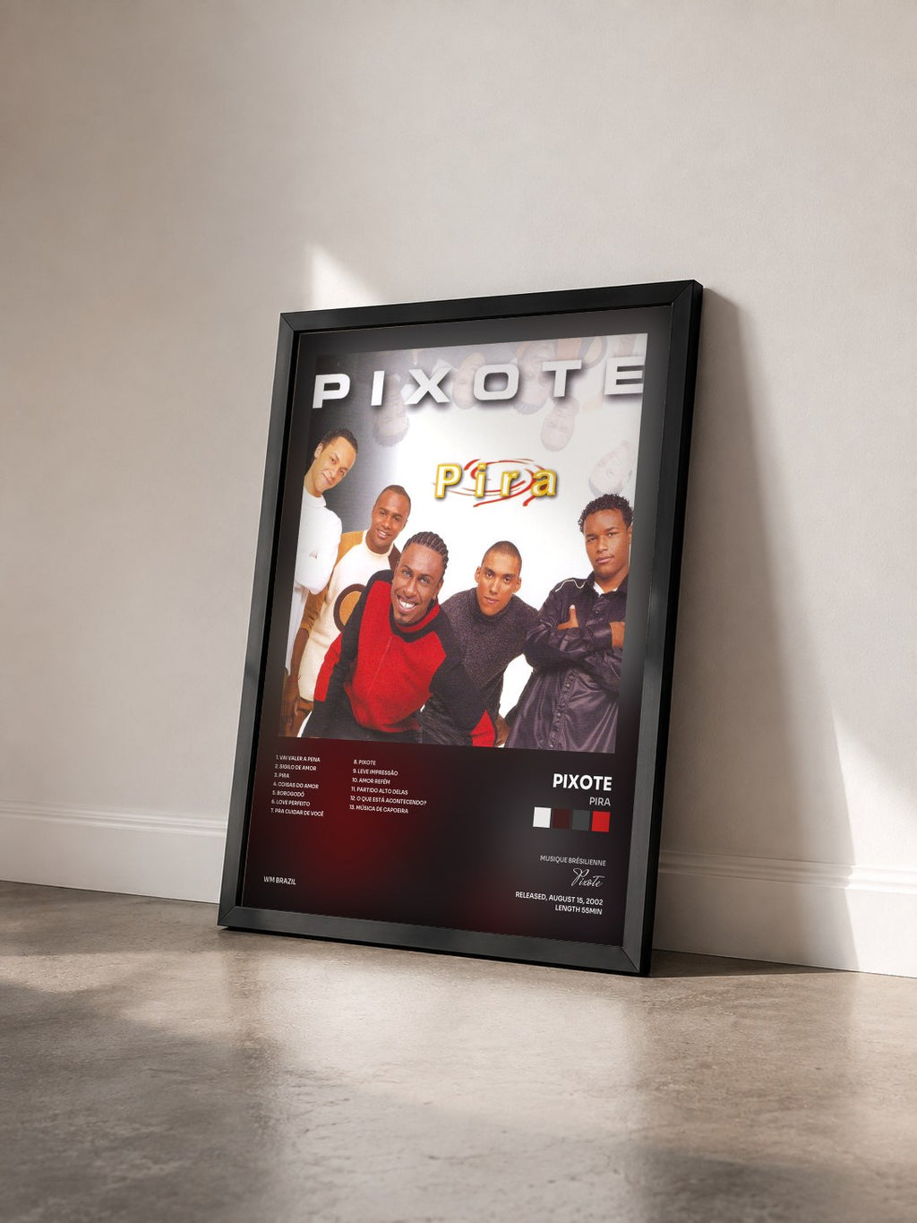 #noir Tableau de l'album Pira de Pixote vu de trois quarts, cadre noir