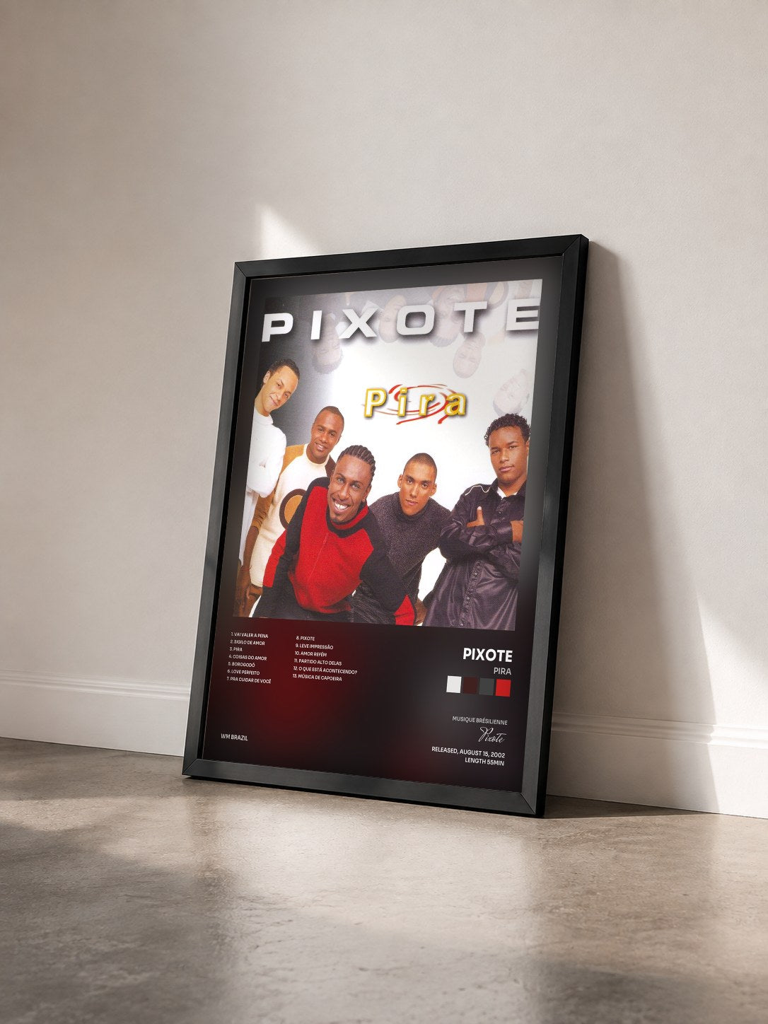 #noir Tableau de l'album Pira de Pixote vu de trois quarts, cadre noir