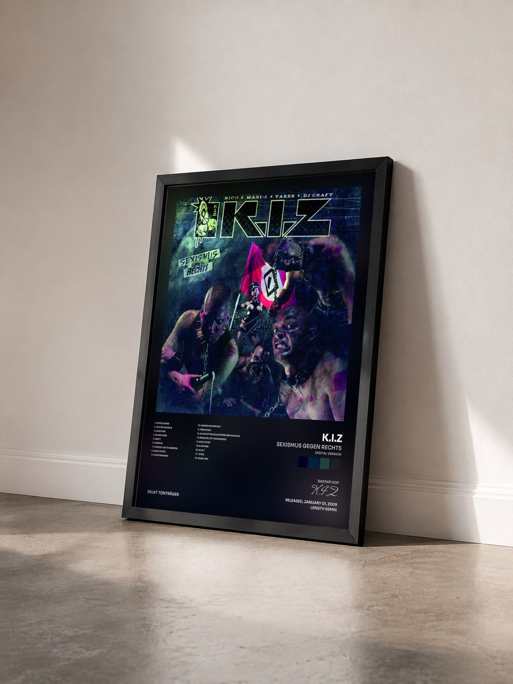 #noir Tableau de l'album Sexismus Gegen Rechts (Digital Version) de K.I.Z vu de trois quarts, cadre noir