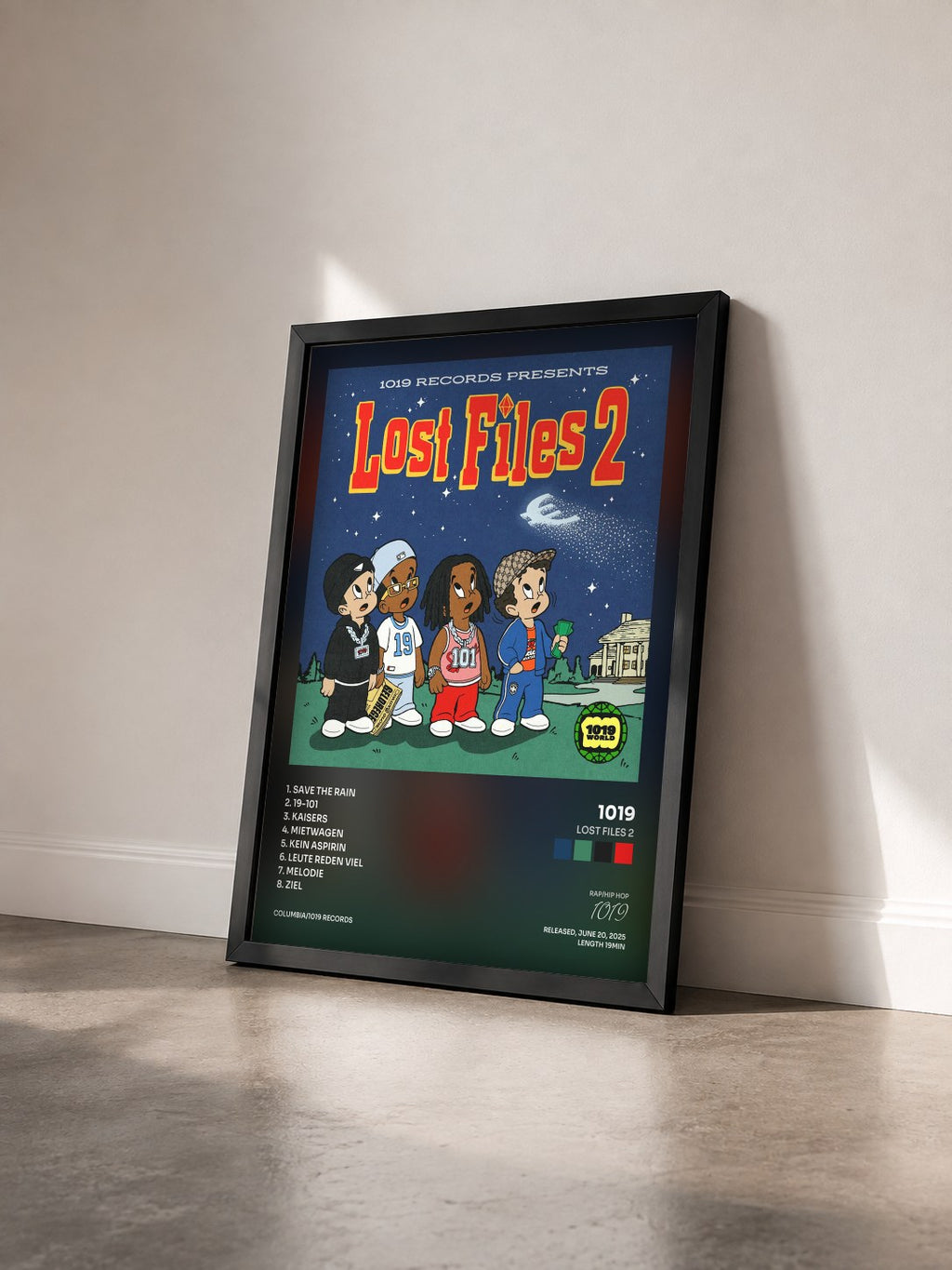 #noir Tableau de l'album Lost Files 2 de 1019 vu de trois quarts, cadre noir