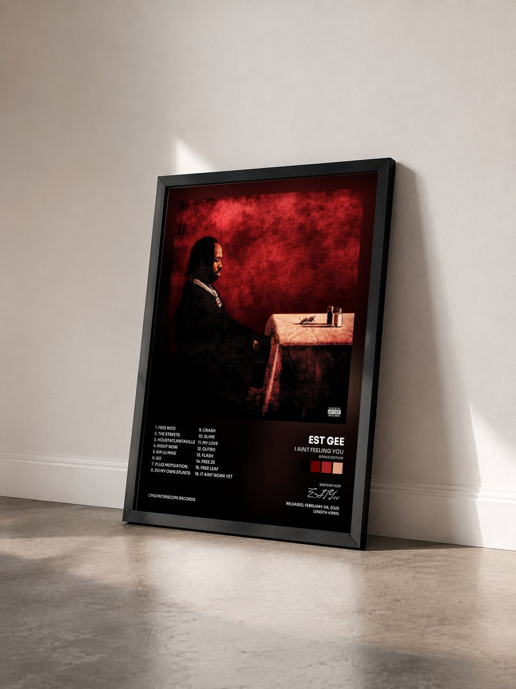 #noir Tableau de l'album I Aint Feeling You (Bonus Edition) de EST Gee vu de trois quarts, cadre noir