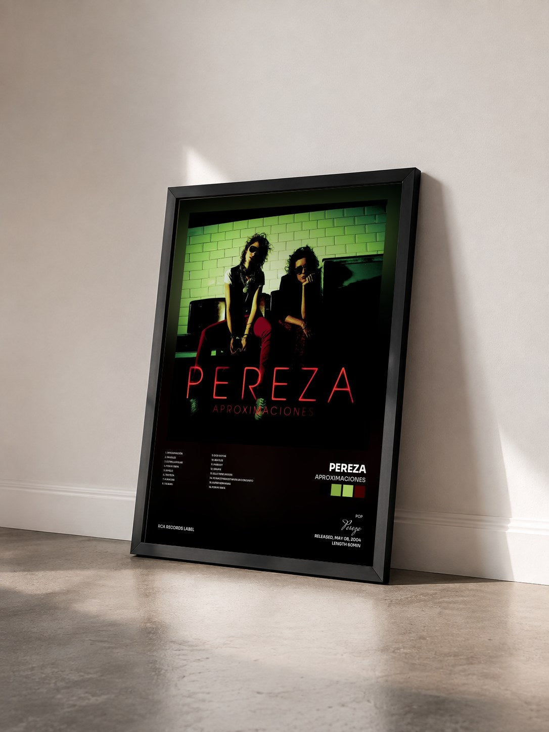 #noir Tableau de l'album Aproximaciones de Pereza vu de trois quarts, cadre noir