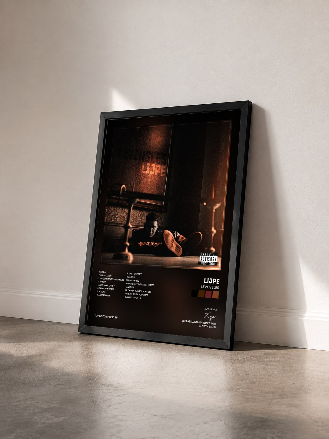 #noir Tableau de l'album Levensles de Lijpe vu de trois quarts, cadre noir