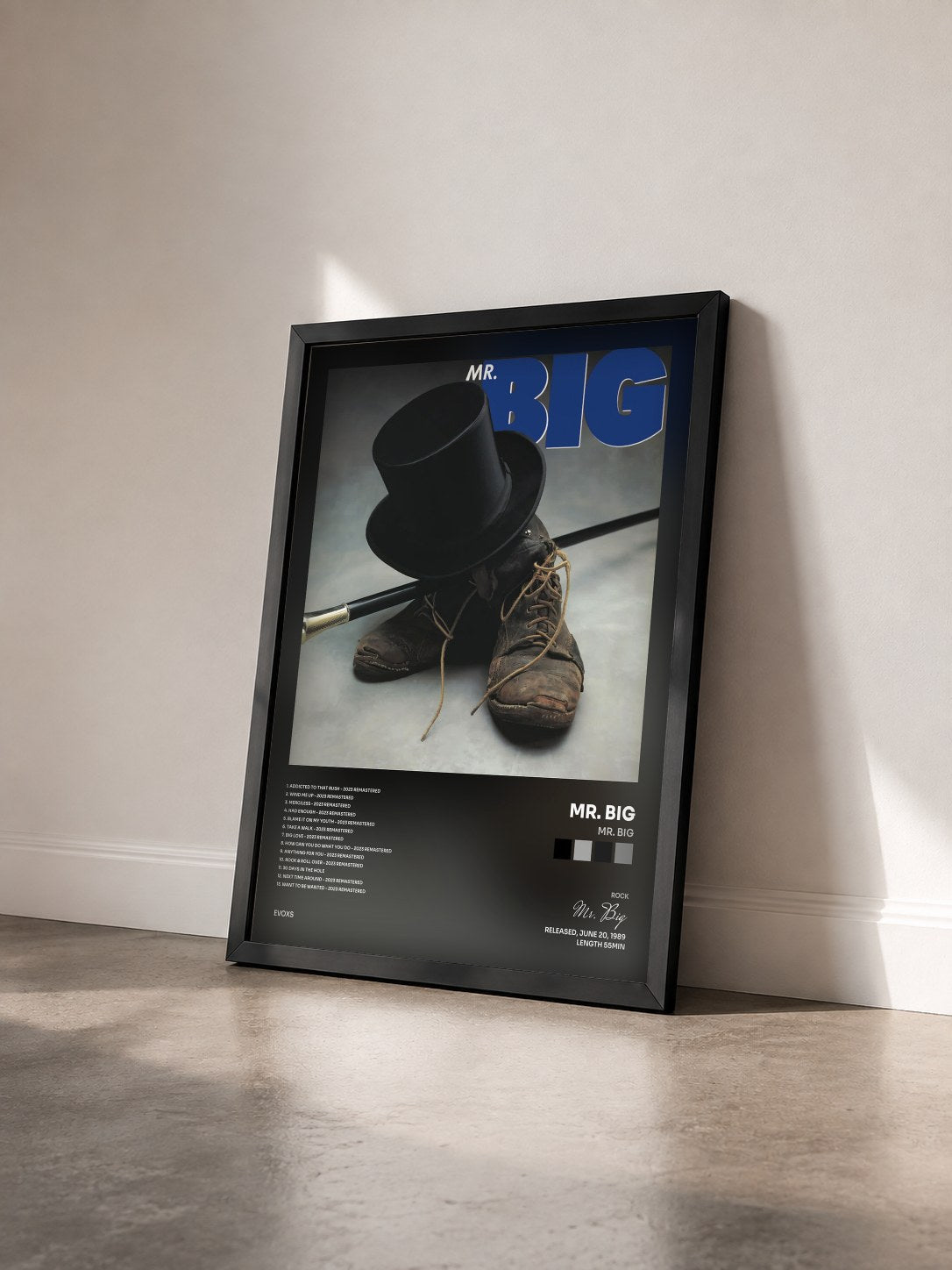 #noir Tableau de l'album Mr. Big de Mr. Big vu de trois quarts, cadre noir
