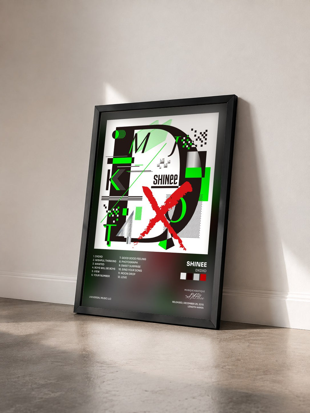 #noir Tableau de l'album DxDxD de SHINee vu de trois quarts, cadre noir