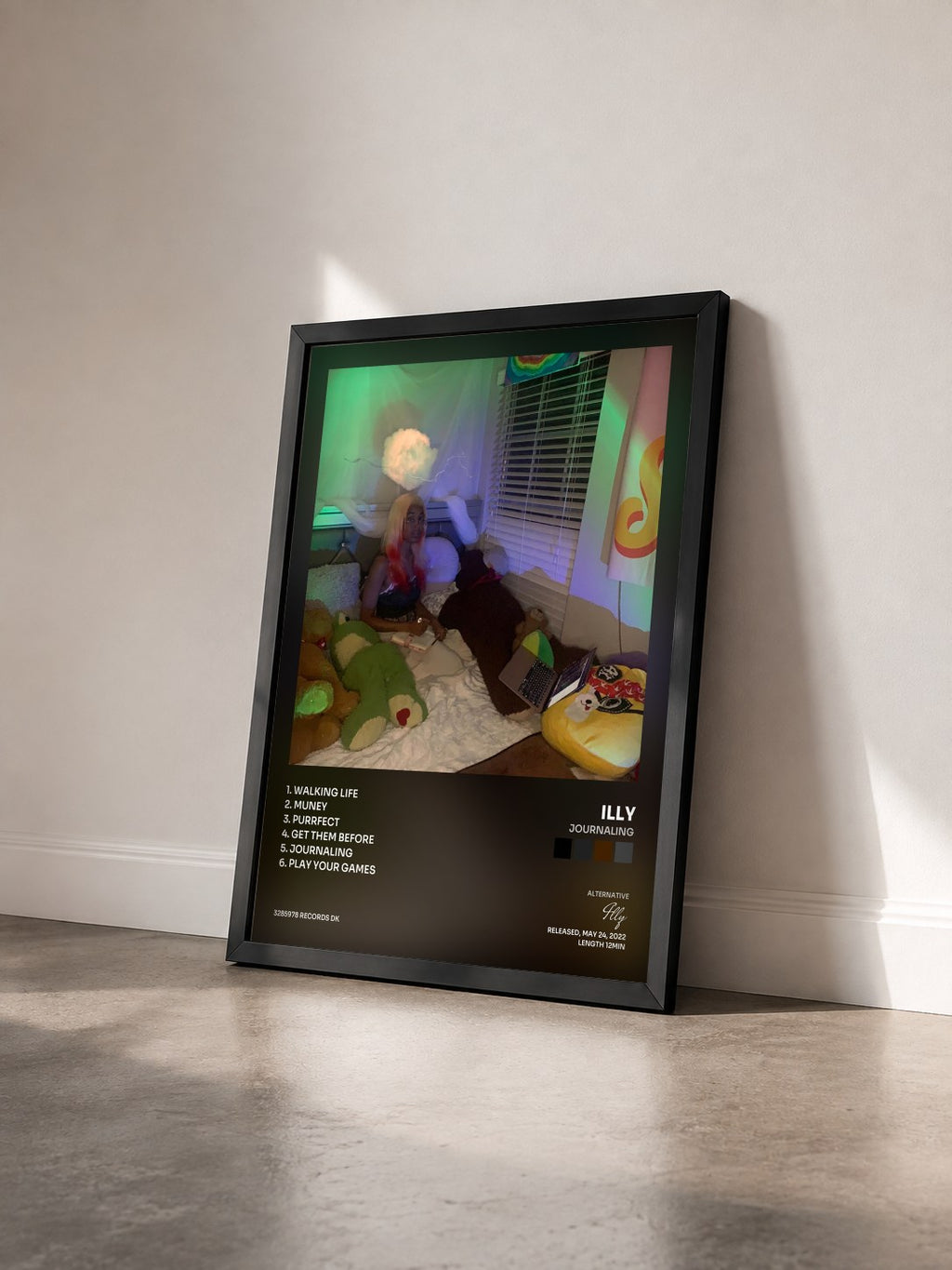 #noir Tableau de l'album journaling de Illy vu de trois quarts, cadre noir