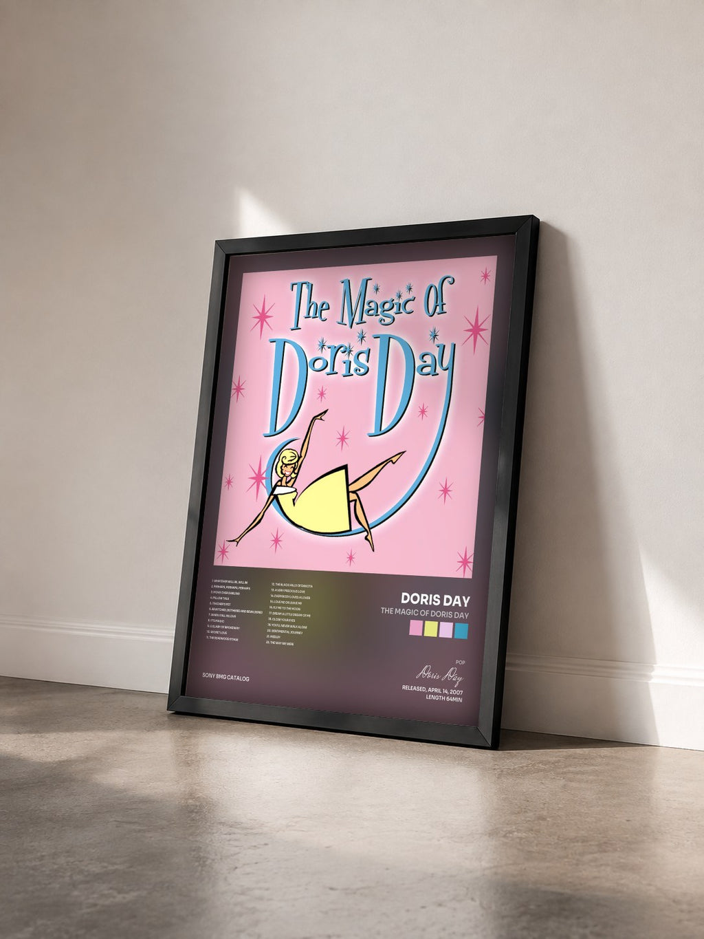 #noir Tableau de l'album The Magic Of Doris Day de Doris Day vu de trois quarts, cadre noir