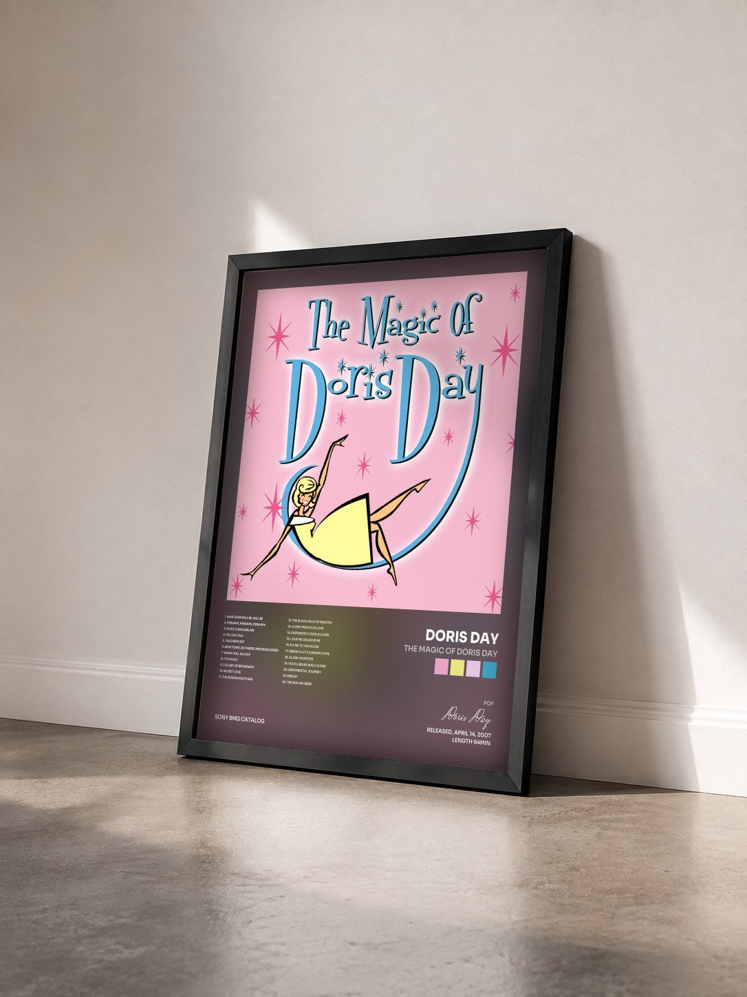 #noir Tableau de l'album The Magic Of Doris Day de Doris Day vu de trois quarts, cadre noir