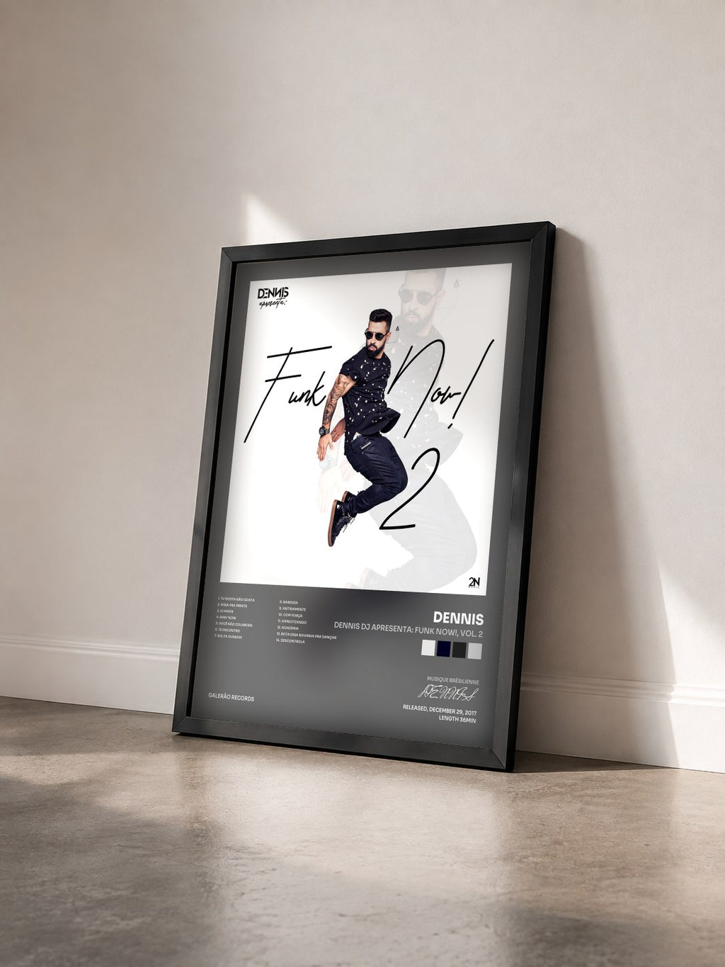 #noir Tableau de l'album Dennis Dj Apresenta: Funk Now!, Vol. 2 de DENNIS vu de trois quarts, cadre noir