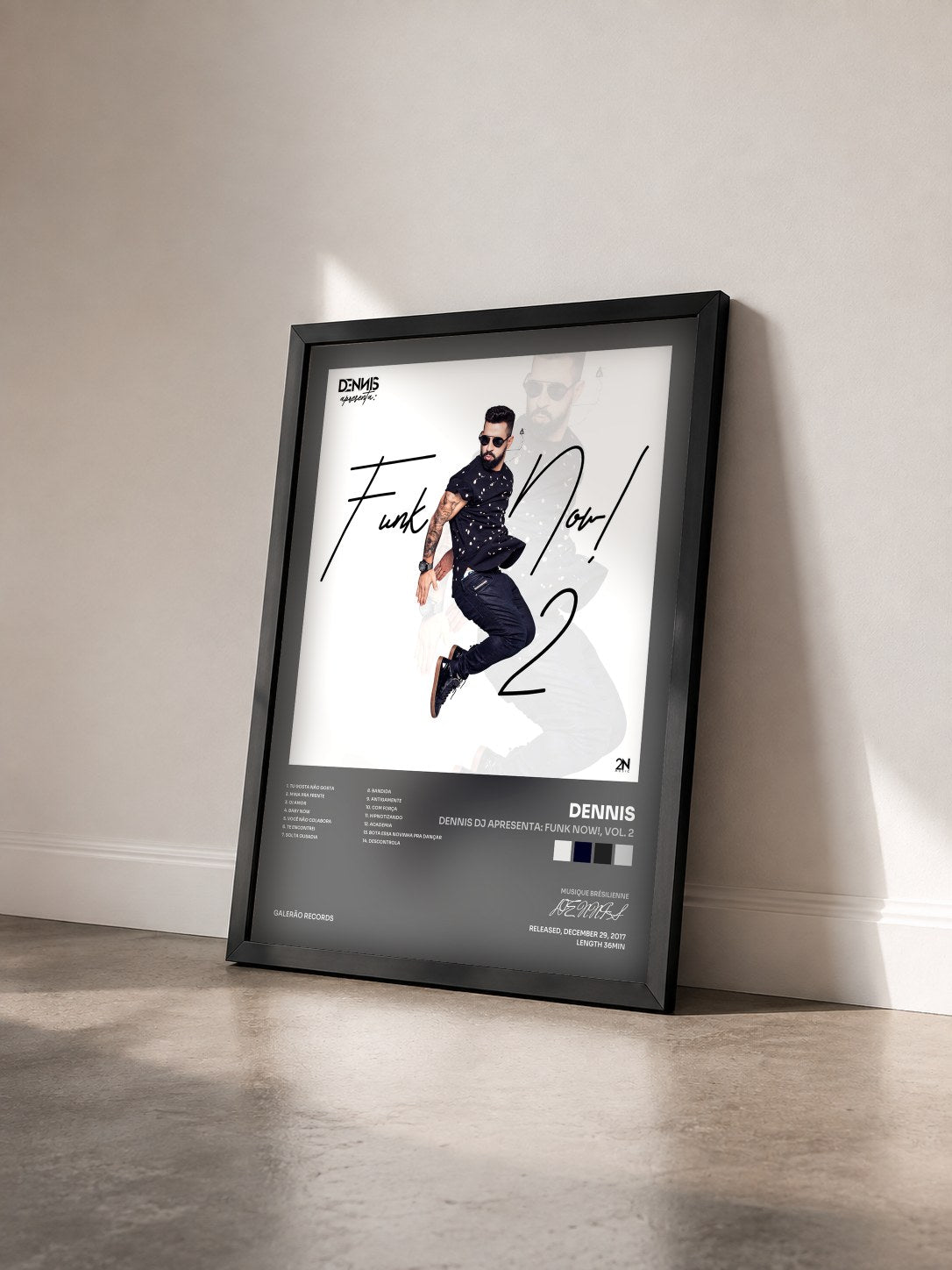 #noir Tableau de l'album Dennis Dj Apresenta: Funk Now!, Vol. 2 de DENNIS vu de trois quarts, cadre noir