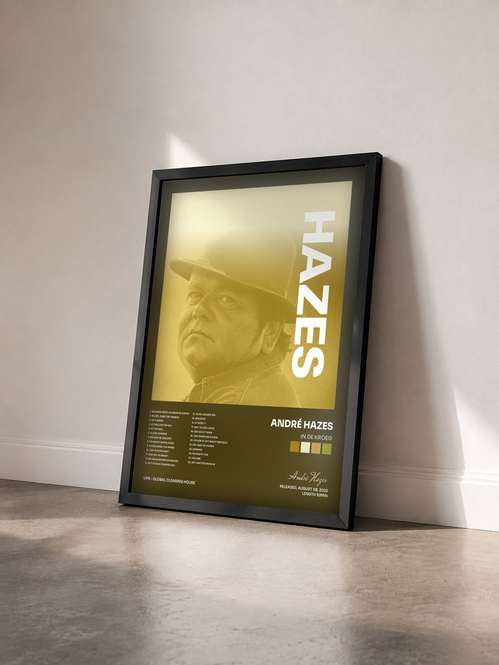 #noir Tableau de l'album In De Kroeg de André Hazes vu de trois quarts, cadre noir