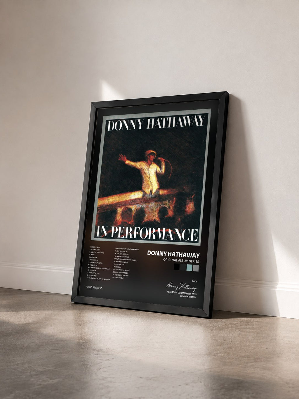 #noir Tableau de l'album Original Album Series de Donny Hathaway vu de trois quarts, cadre noir