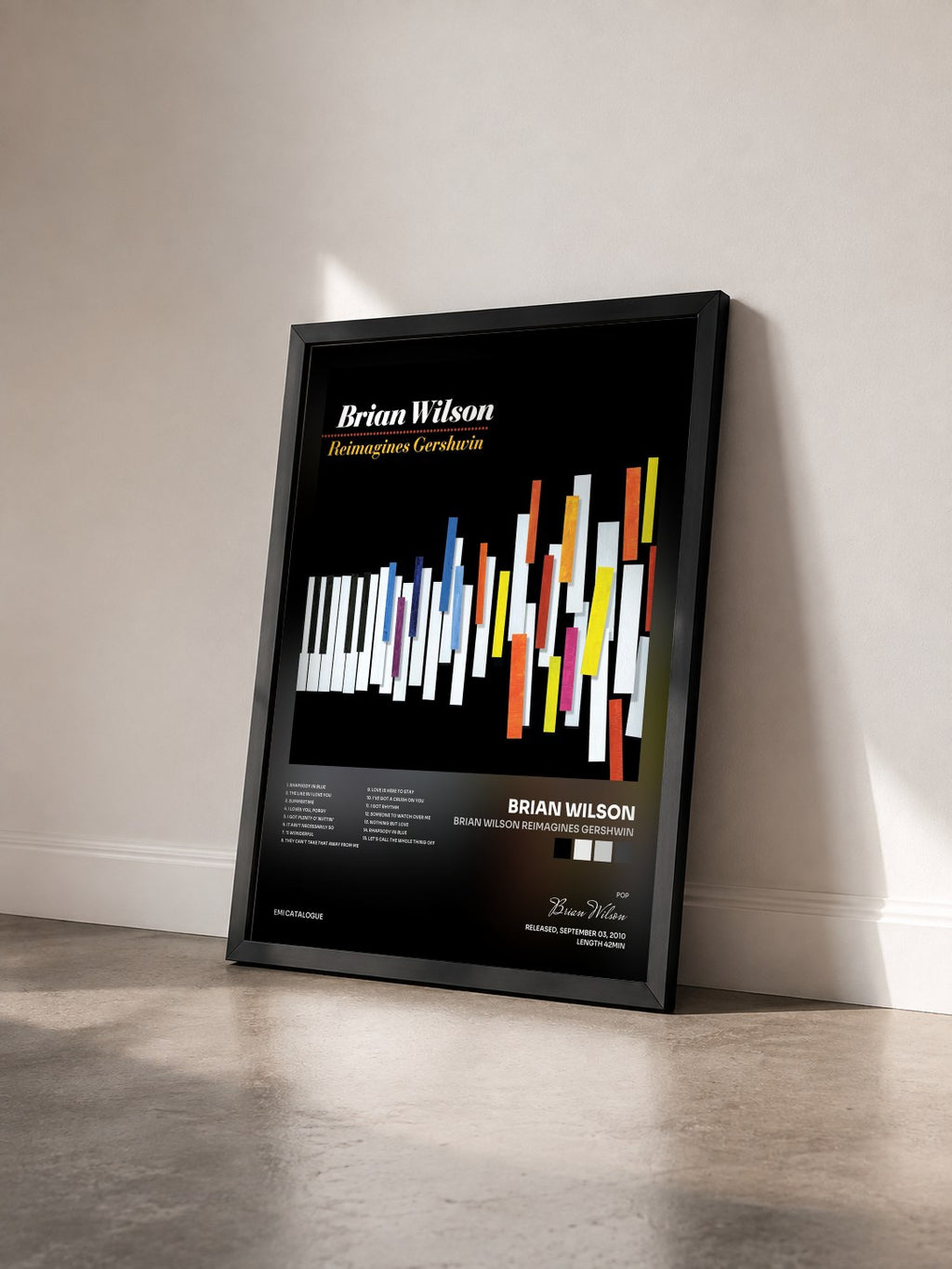 #noir Tableau de l'album Brian Wilson Reimagines Gershwin de Brian Wilson vu de trois quarts, cadre noir