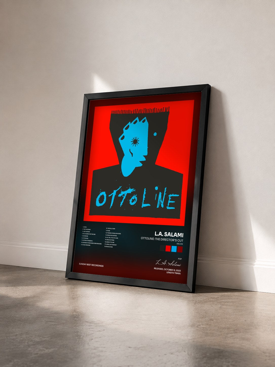 #noir Tableau de l'album OTTOLINE: THE DIRECTOR'S CUT (DELUXE) de L.A. Salami vu de trois quarts, cadre noir