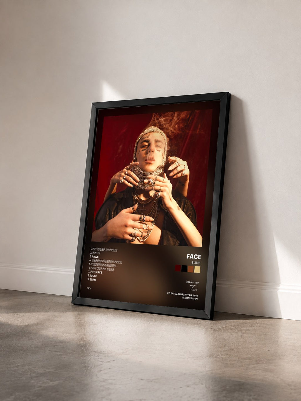 #noir Tableau de l'album SLIME de Face vu de trois quarts, cadre noir