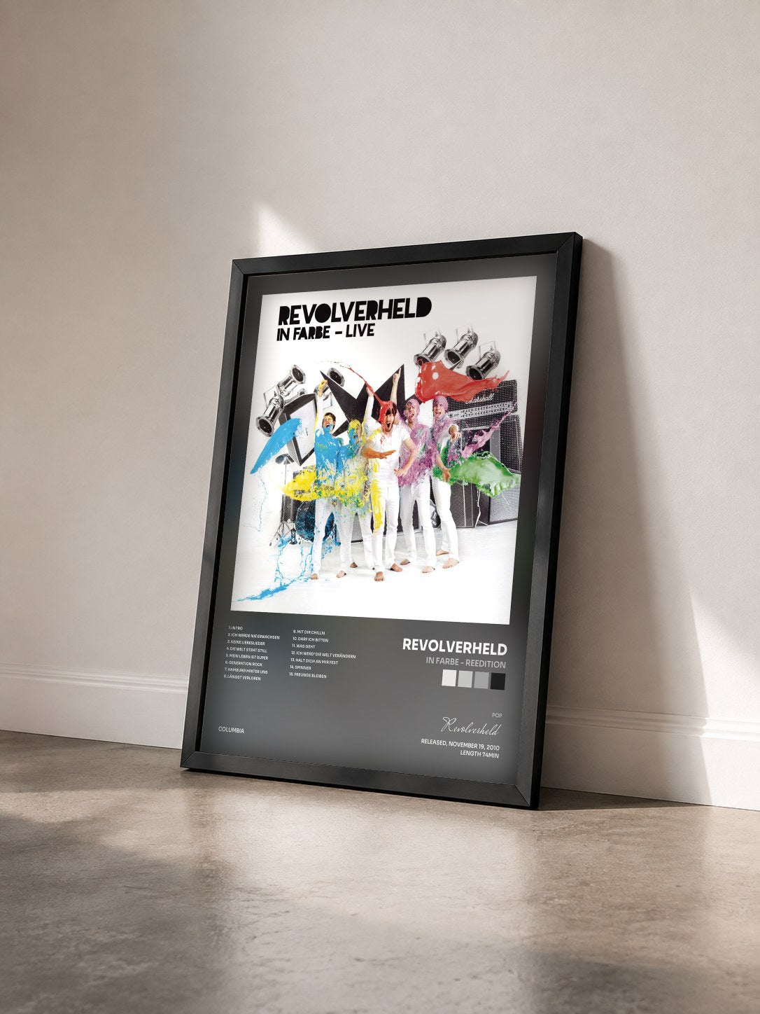 #noir Tableau de l'album In Farbe - ReEdition de Revolverheld vu de trois quarts, cadre noir