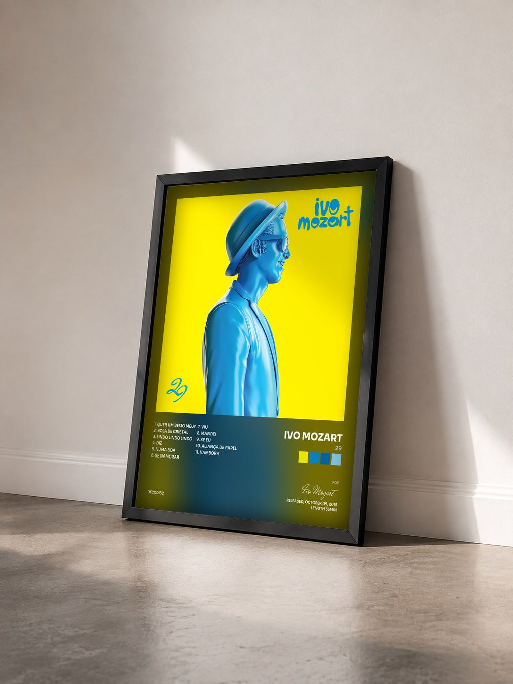 #noir Tableau de l'album 29 de Ivo Mozart vu de trois quarts, cadre noir