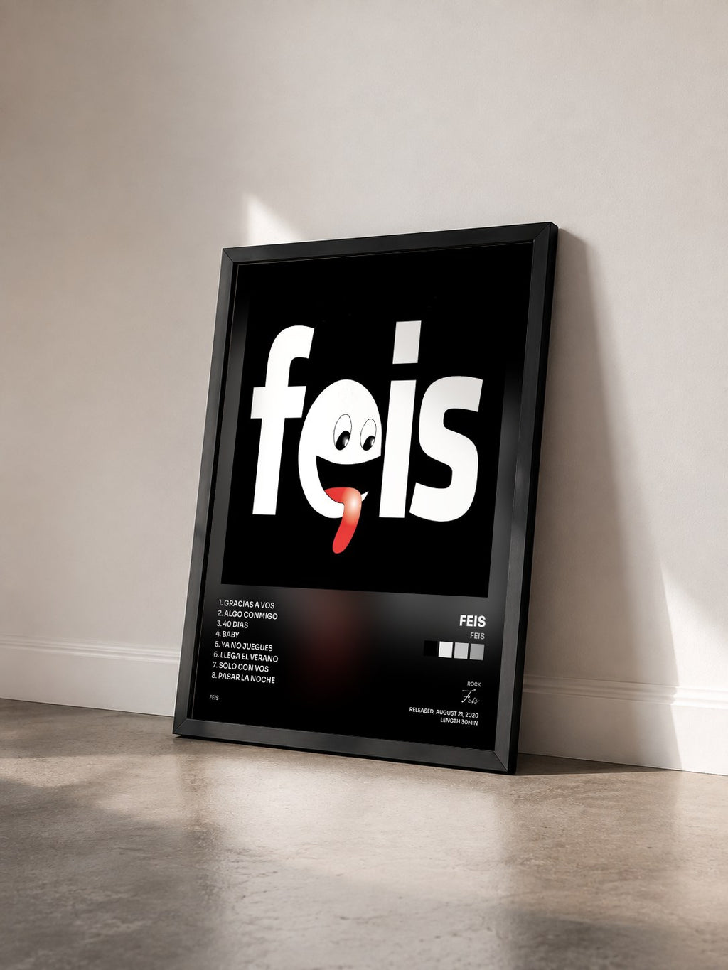 #noir Tableau de l'album Feis de Feis vu de trois quarts, cadre noir