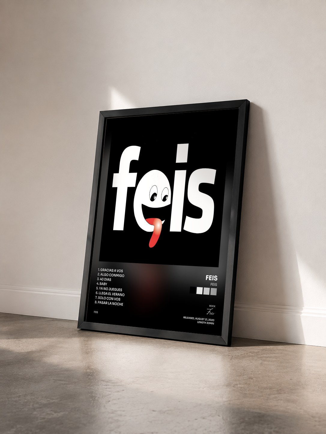 #noir Tableau de l'album Feis de Feis vu de trois quarts, cadre noir