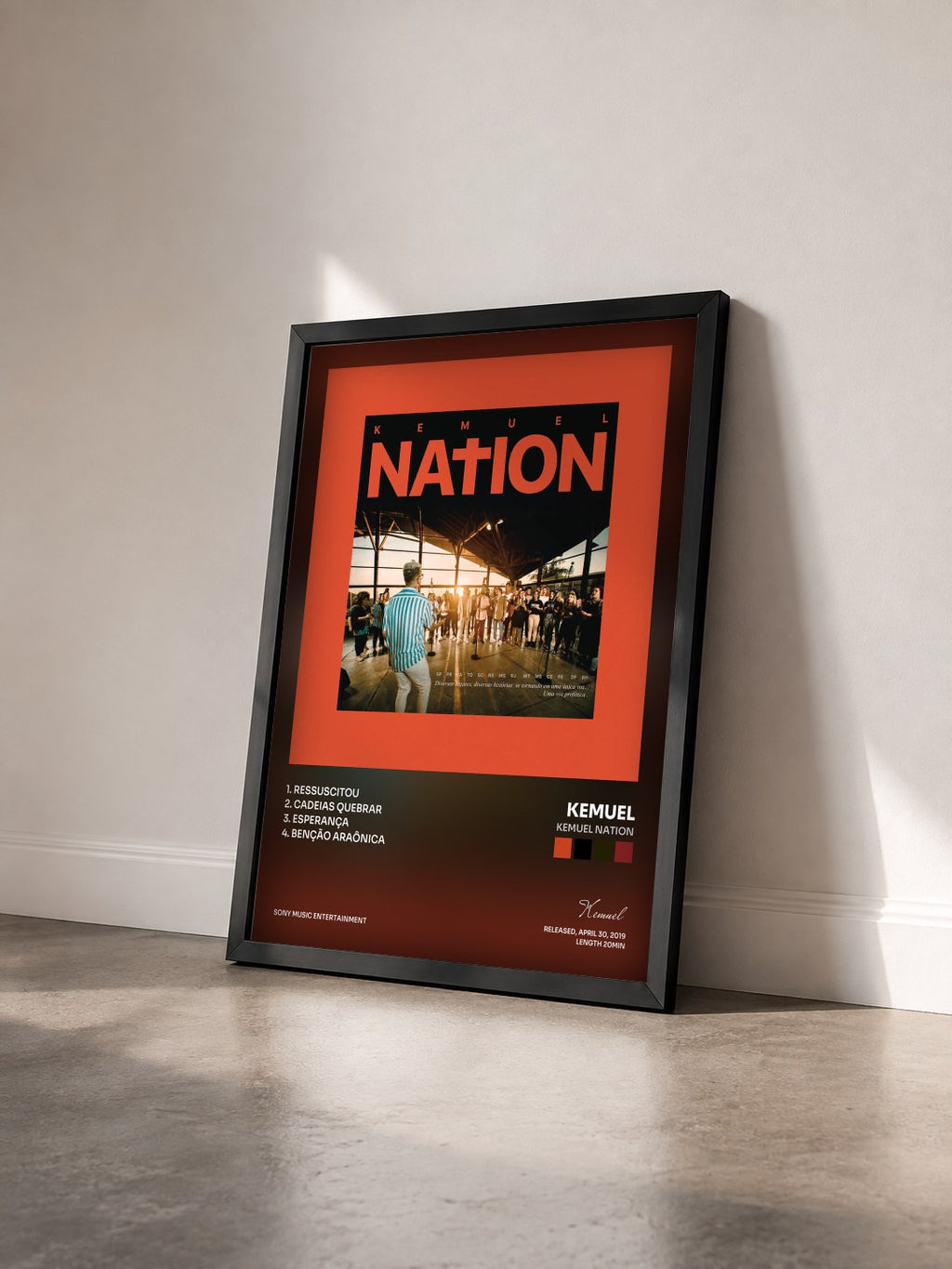 #noir Tableau de l'album Kemuel Nation de Kemuel vu de trois quarts, cadre noir