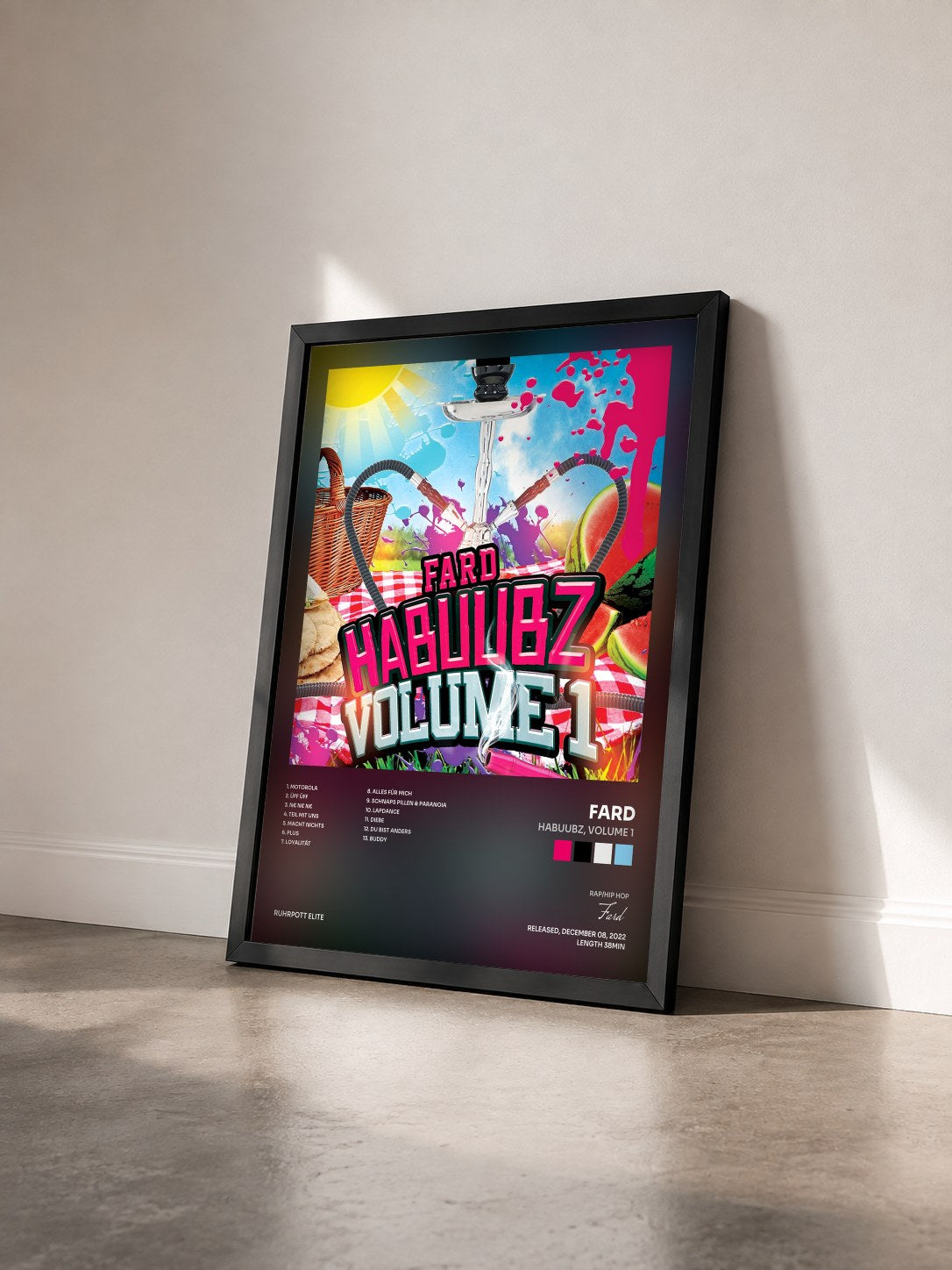 #noir Tableau de l'album Habuubz, Volume 1 de Fard vu de trois quarts, cadre noir