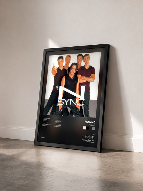 #noir Tableau de l'album *NSYNC de *NSYNC vu de trois quarts, cadre noir