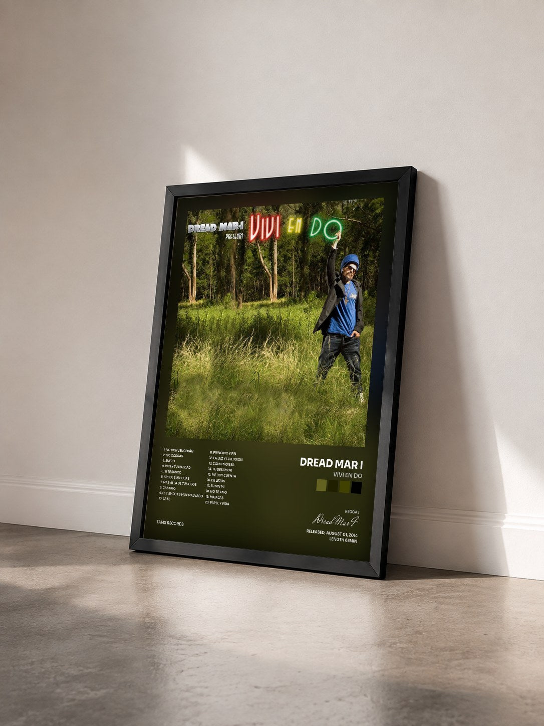 #noir Tableau de l'album Vivi En Do de Dread Mar I vu de trois quarts, cadre noir