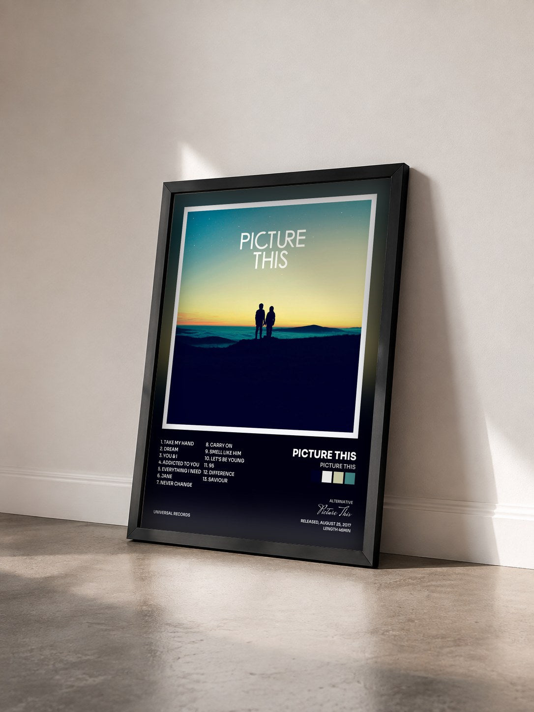 #noir Tableau de l'album Picture This de Picture This vu de trois quarts, cadre noir