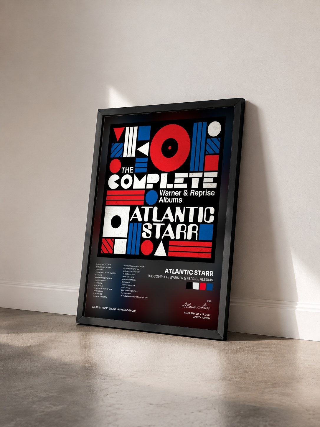 #noir Tableau de l'album The Complete Warner & Reprise Albums de Atlantic Starr vu de trois quarts, cadre noir