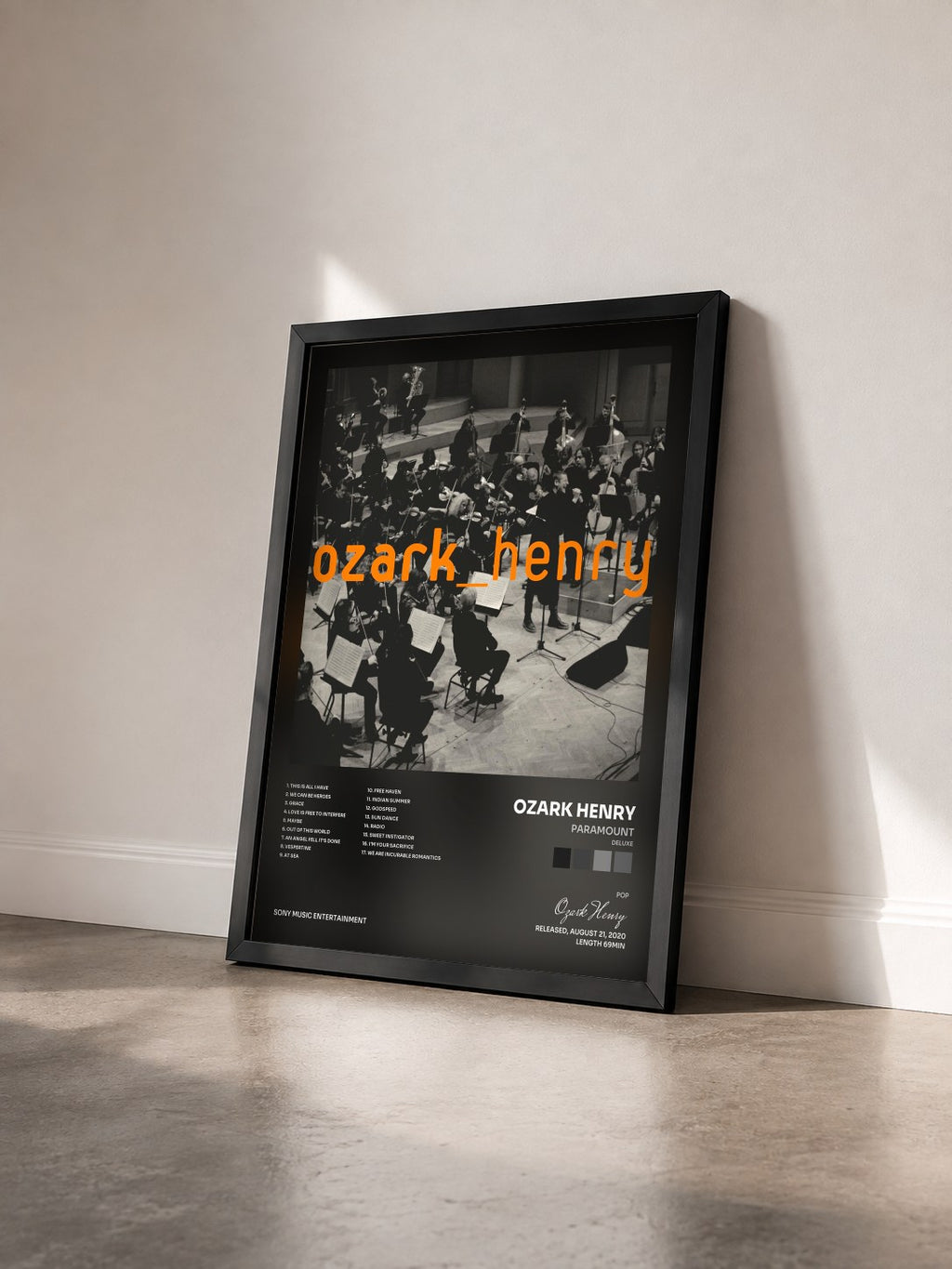 #noir Tableau de l'album Paramount (Deluxe) de Ozark Henry vu de trois quarts, cadre noir