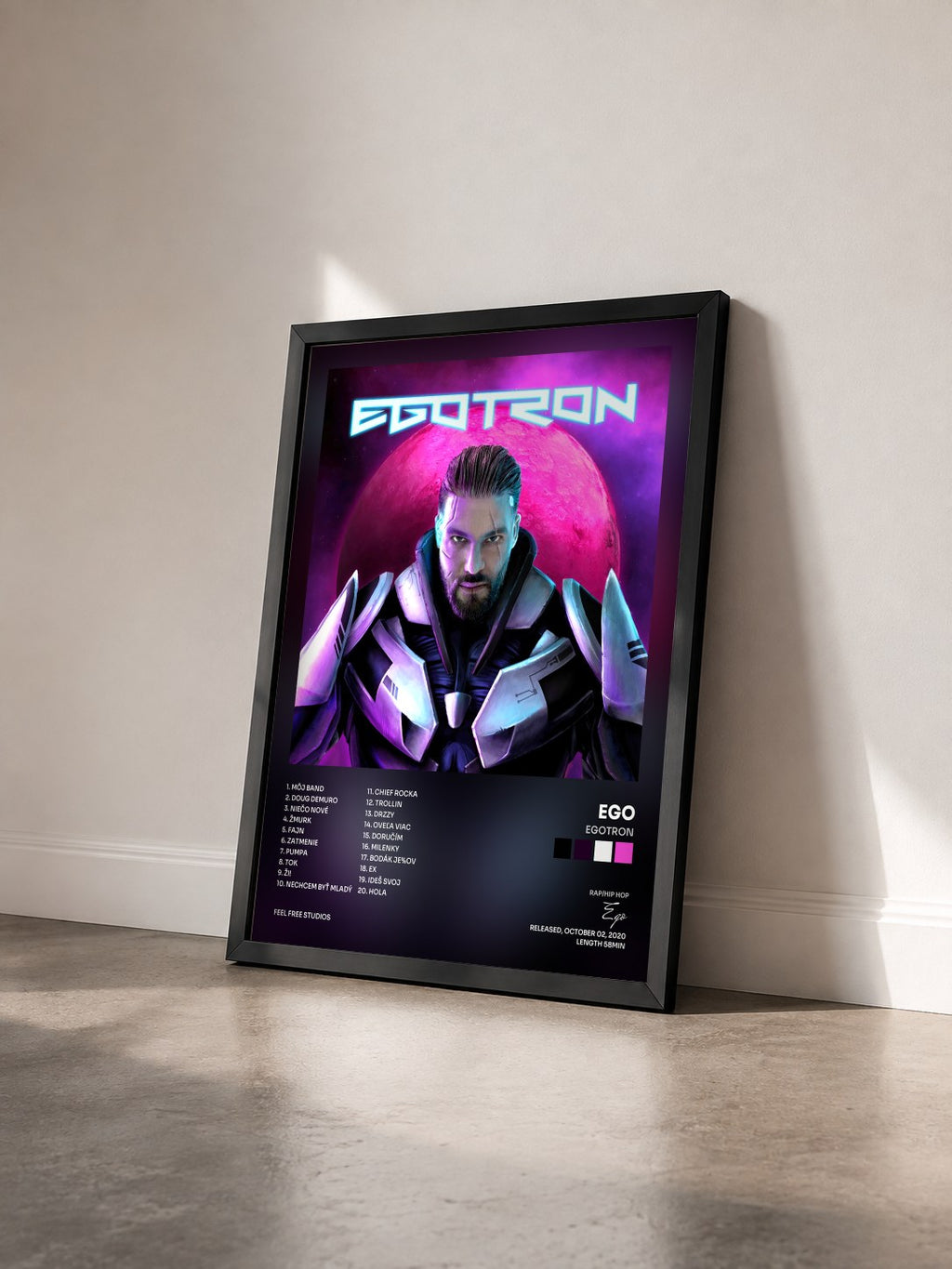 #noir Tableau de l'album EGOTRON de Ego vu de trois quarts, cadre noir