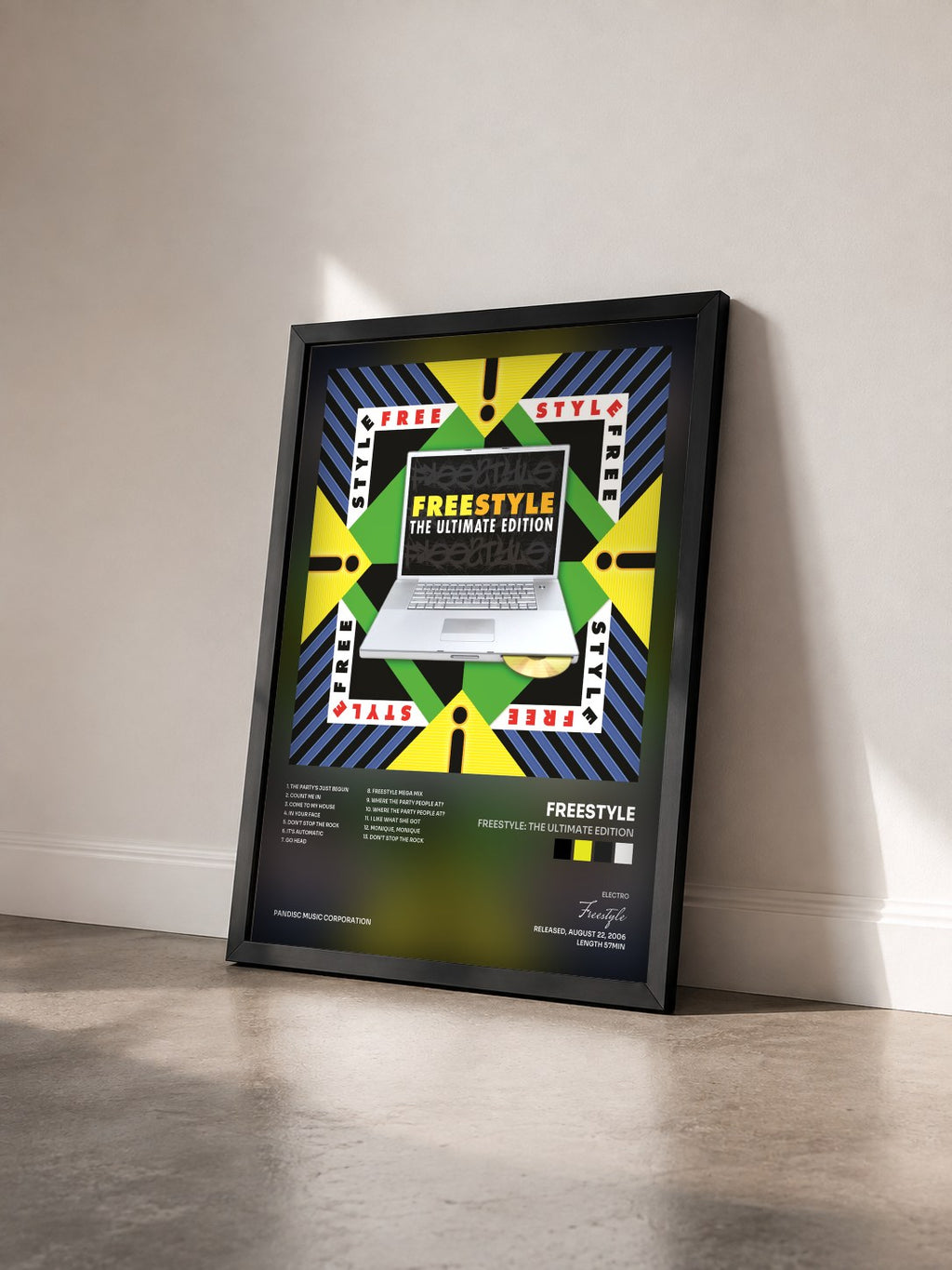 #noir Tableau de l'album Freestyle: The Ultimate Edition de Freestyle vu de trois quarts, cadre noir