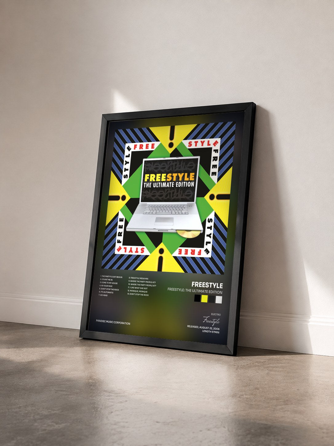 #noir Tableau de l'album Freestyle: The Ultimate Edition de Freestyle vu de trois quarts, cadre noir