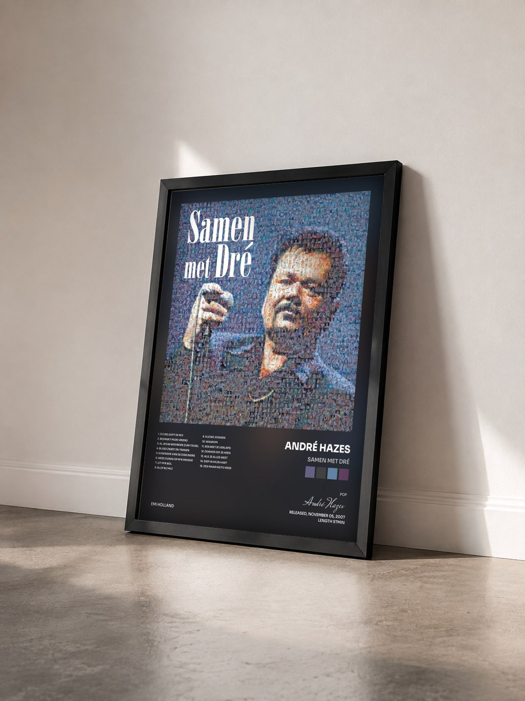 #noir Tableau de l'album Samen Met Dré de André Hazes vu de trois quarts, cadre noir