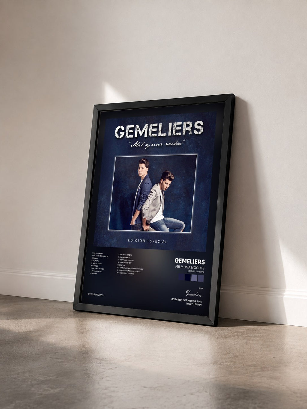 #noir Tableau de l'album Mil y una Noches (Edición Especial) de Gemeliers vu de trois quarts, cadre noir