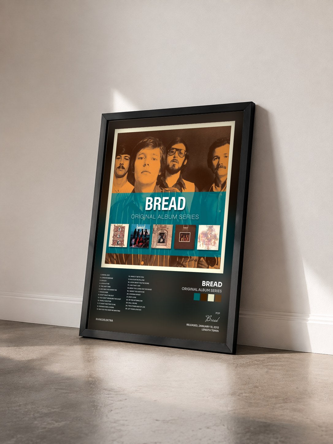 #noir Tableau de l'album Original Album Series de Bread vu de trois quarts, cadre noir
