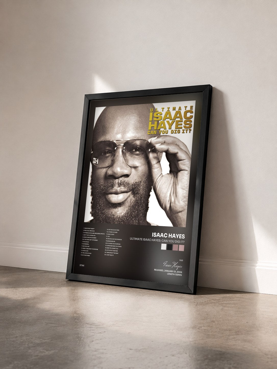 #noir Tableau de l'album Ultimate Isaac Hayes: Can You Dig It? de Isaac Hayes vu de trois quarts, cadre noir