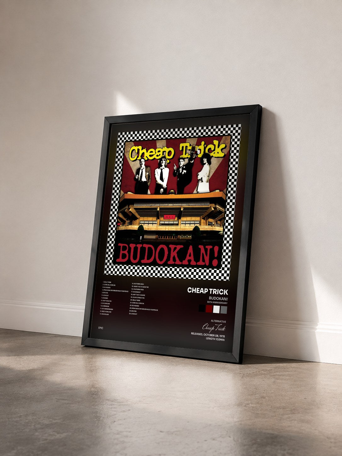 #noir Tableau de l'album BUDOKAN! (30th Anniversary) de Cheap Trick vu de trois quarts, cadre noir
