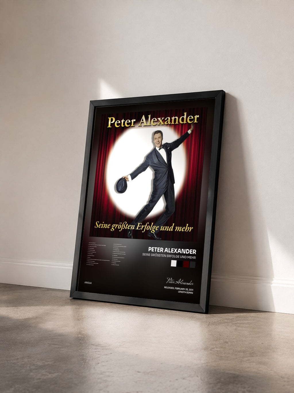 #noir Tableau de l'album Seine größten Erfolge und mehr de Peter Alexander vu de trois quarts, cadre noir
