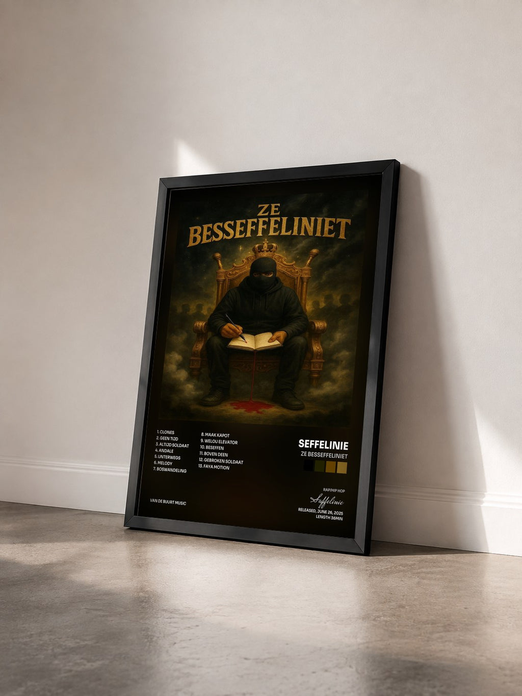 #noir Tableau de l'album Ze Besseffeliniet de Seffelinie vu de trois quarts, cadre noir