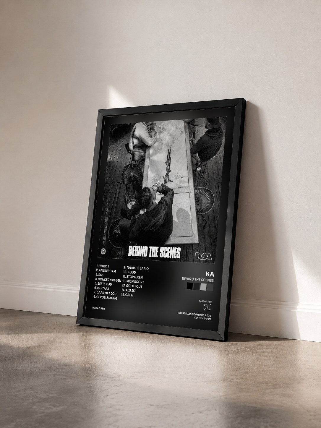 #noir Tableau de l'album Behind The Scenes de Ka vu de trois quarts, cadre noir