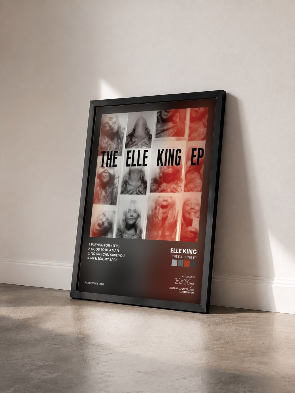#noir Tableau de l'album The Elle King EP de Elle King vu de trois quarts, cadre noir