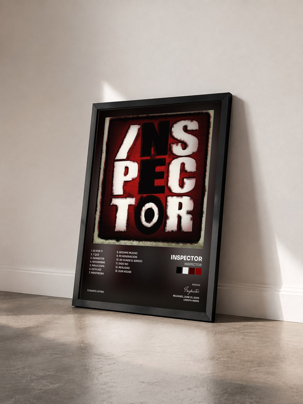 #noir Tableau de l'album Inspector de Inspector vu de trois quarts, cadre noir